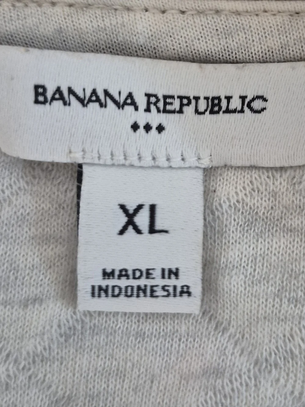 Banana Republic Quilted Half-Zip Waffle Pullover White Mens Sz XL